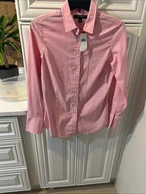 Banana Republic Pink Button-Up Blouse